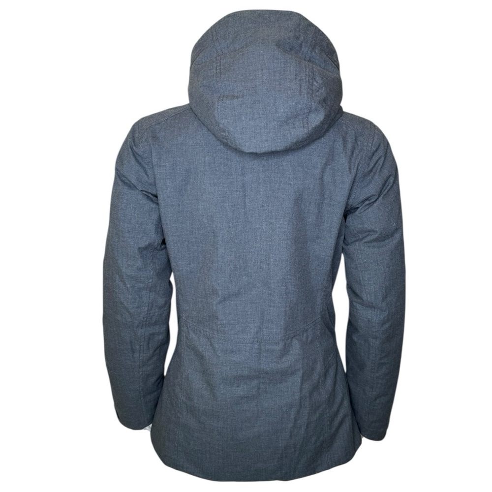 Nau Down Jacket S Hooded Insulated Waterproof Zip Snap Gray - Picture 2 of 13